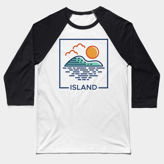 Island Baseball T-Shirt by Design Anbay